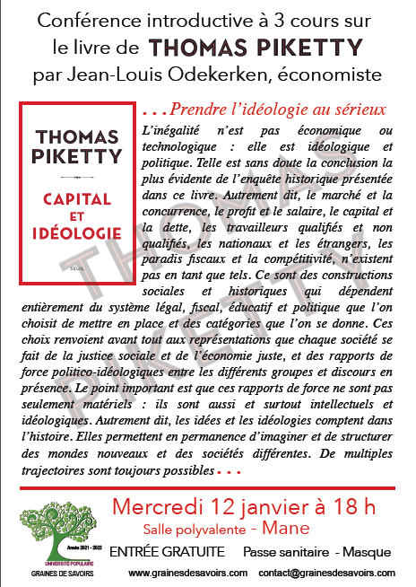 Conférence Piketty 12 janvier 2022
