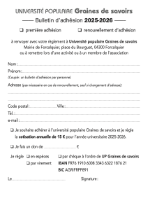 Bulletin Adhésion 2025-2026